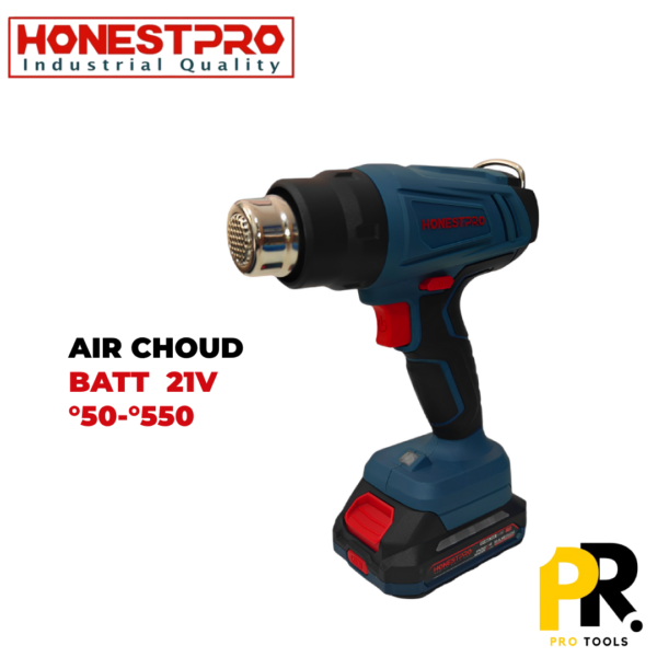 AIRCHOUDHPRO21V.png AIR CHOUD 50C - 550C BATTERIE 21V HONESTPRO | YAE2665 جهاز تسخين الهواء بالبطارية