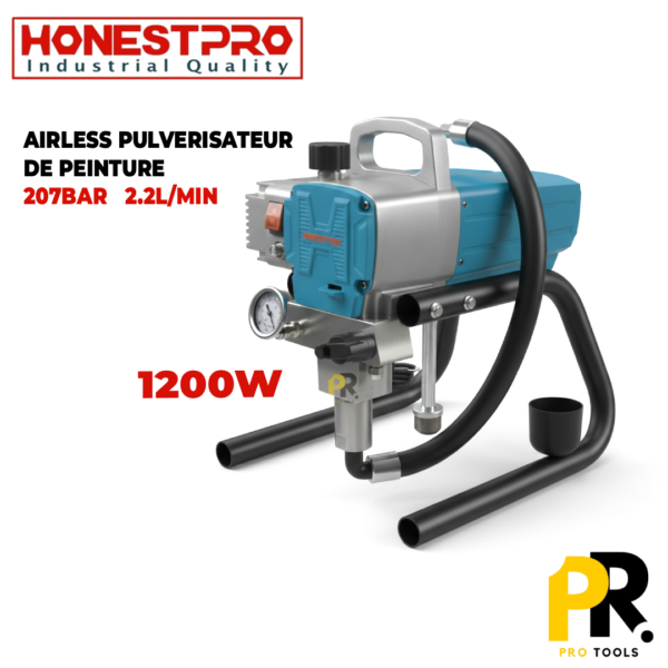 AIRLESSPULVERISATEURDEPEINTURE1200W2.2L_MIN207BARHONESTPRO_YAE47231PROTOOLS_1.png AIRLESS PULVERISATEUR DE PEINTURE 1200W 2.2L/MIN 207BAR HONESTPRO | YAE4723 ماكينة الرش