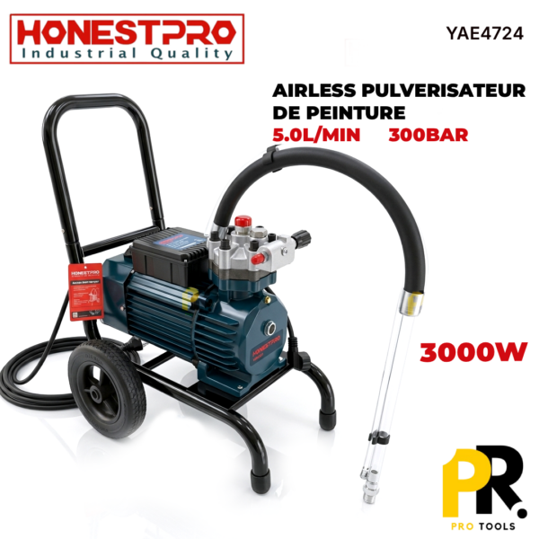 AIRLESSPULVERISATEURDEPEINTURE3000W5L_MIN300BARHONESTPRO_YAE47241PROTOOLS.png AIRLESS PULVERISATEUR DE PEINTURE 3000W 5L/MIN 300BAR HONESTPRO | YAE4724 ماكينة الرش