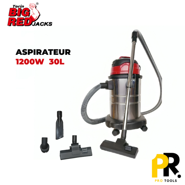 ASPIRATEUR30LBIGRED.png ASPIRATEUR ELECTRIC 30L 1200W BIGRED | TRF30-G آلة شفط الغبار