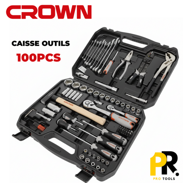 CAISSE OUTILS 100PCS CROWN | CPHTS-XC100BA علبة أدوات