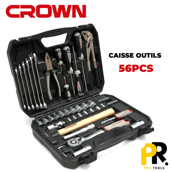 CAISSE OUTILS 56PCS CROWN | CPHTS-XC56BA علبة أدوات