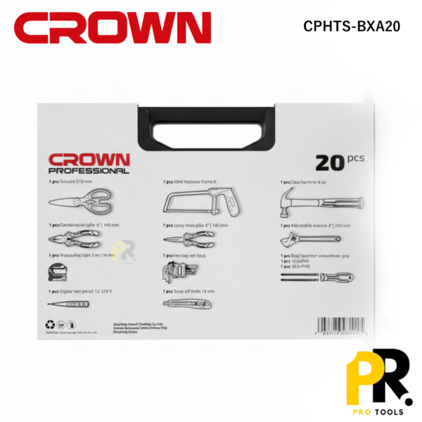 CAISSE OUTILS A MAIN 20PCS CROWN | CPHTS-BXA20 علبة أدوات