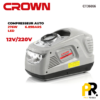 COMPRESSEUR AUTO 12V/220V 276W CROWN | CT36066 ميني كمبريسور