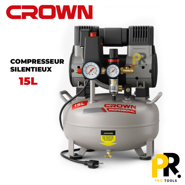 COMPRESSEUR_SILENTIEUX_15LT_750W_CROWN___CT36163_1_PROTOOLS.png COMPRESSEUR SILENTIEUX 15LT 850W CROWN | CT36163 ضاغط هواء