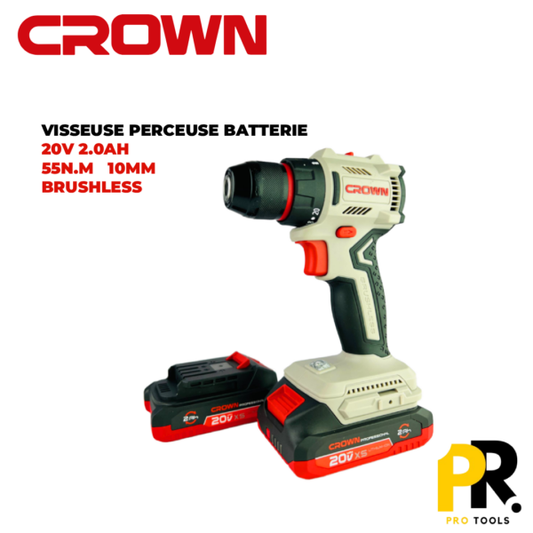 VISSEUSE PERCEUSE 10MM 20V 2.0AH 50N.M BRUSHLESS | CT21131XMS-2 أداة فك البراغي