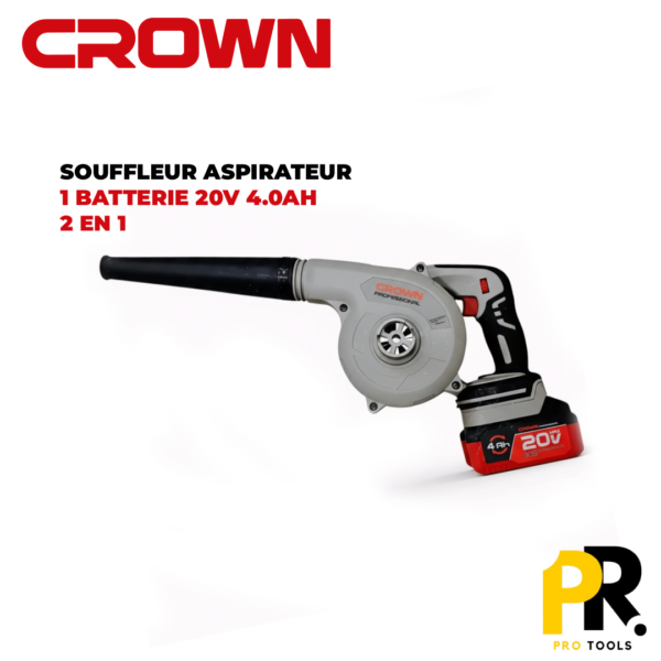 SOUFFLEUR ASPIRATEUR 20V 4.0AH CROWN | CT26032XS منفاخ هواء بالبطارية