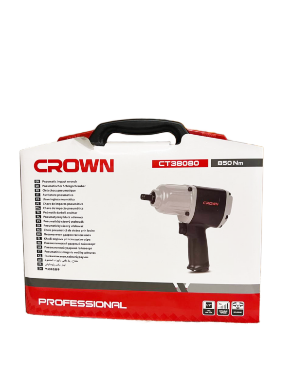CT38080-BOX.png BOULONNEUSE CLE A CHOC PNEUMATIQUE 850N.M 1/2' CROWN | CT38080 مفك البراغي بالضغط