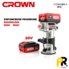 DEFONCEUSEFRAISEUSEABATTERIE20V4.0AH6-8MMBRUSHLESSCROWN_CT26010HX-4BMC1PROTOOLS.png DEFONCEUSE FRAISEUSE A BATTERIE 20V 4.0AH 6-8MM BRUSHLESS CROWN | CT26010HX-4 BMC ماكينة تفريز/تشطيب الحواف اللاسلكية