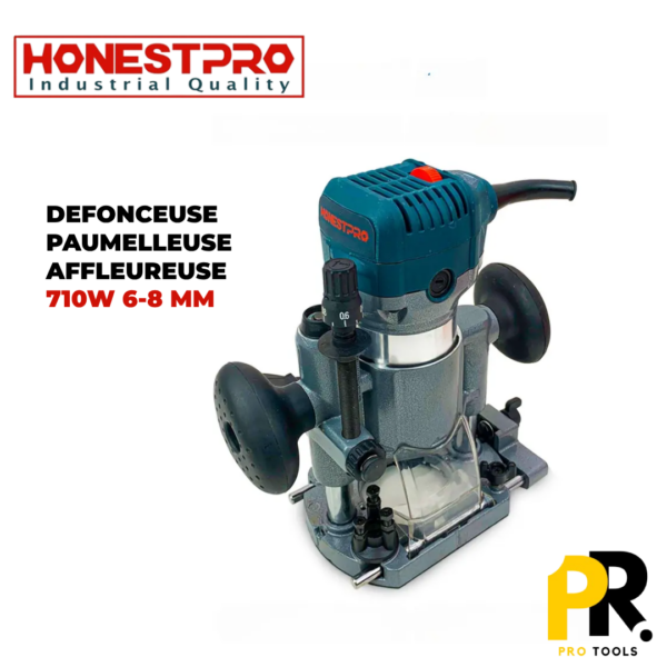 DEFONCEUSEHPRO.png DEFONCEUSE PAUMELLEUSE AFFLEUREUSE 710W HONESTPRO | YAE0516 آلة فريزة / فريزة حواف / آلة تركيب مفصلات الأبواب