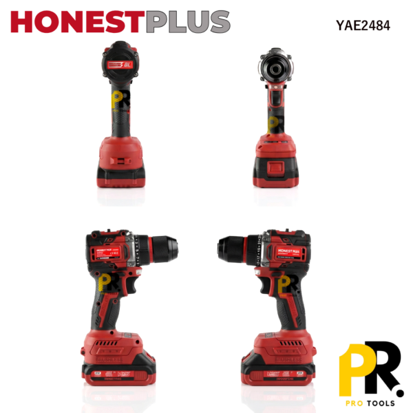 KIT VISSEUSE PERCEUSE 21V 2.0AH 40N.M BRUSHLESS 118PCS HONESTPLUS | YAE2484 علبة أدوات