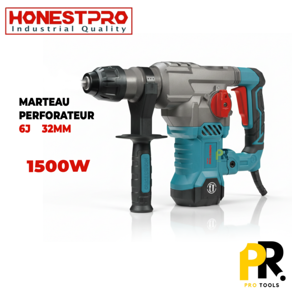 MARTEAUPERFORATEUR1500W32MM6JHONESTPRO_YAE22701PROTOOLS.png MARTEAU PERFORATEUR 1500W 32MM 6J HONESTPRO | YAE2270 مثقاب ثقب الصخور