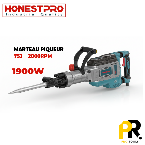 MARTEAUPIQUEURELECTRIQUE1900W75JHONESTPRO_YAE24901PROTOOLS.png MARTEAU PIQUEUR ELECTRIQUE 1900W 75J HONESTPRO | YAE2490 المطرقة الكهربائية