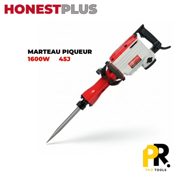 MARTEAU PIQUEUR 1600W 45J 220V HONESTPLUS | YAE المطرقة الكهربائية