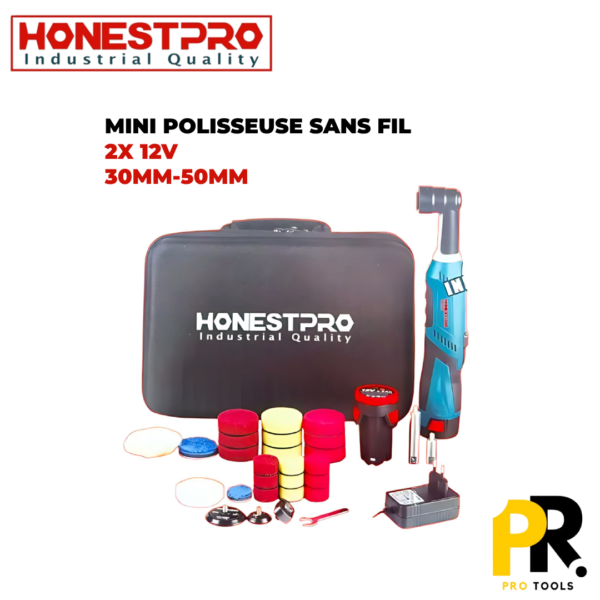 MINI PONCEUSE POLISSEUSE BATTERIE 2X 12V HONESTPRO | YAE2658 صنفرة صغيرة محمولة