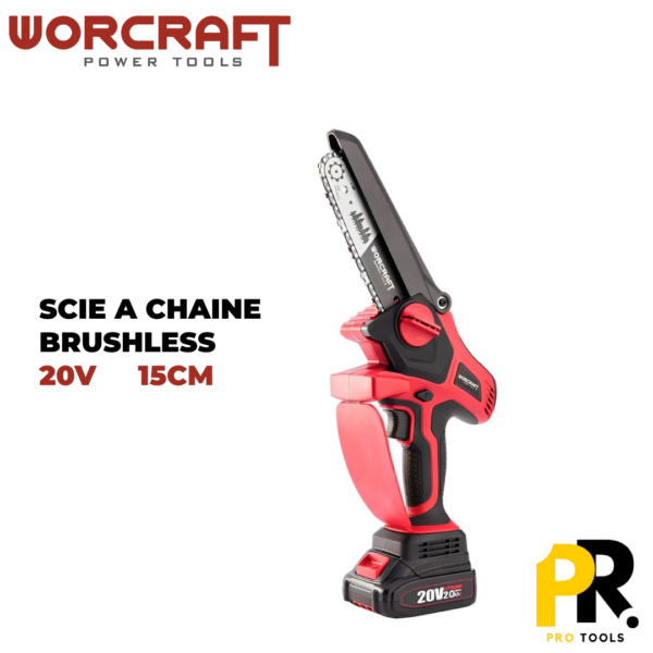 MINI SCIE A CHAINE 15CM 20V WORCRAFT | CHS-S20LiB منشار خشب بطارية