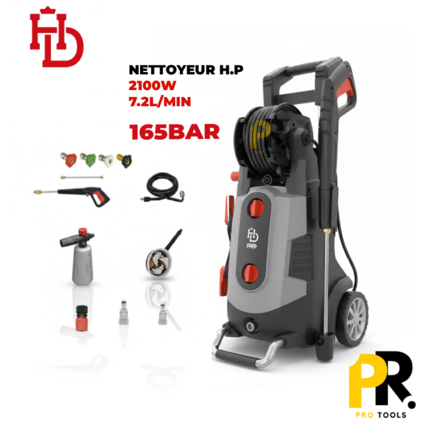 NETTOYEURHAUTEPRESSION165BAR2100WHDPRO.png NETTOYEUR HAUTE PRESSION 165BAR 2100W HDPRO | جهاز التنظيف بالضغط العالي