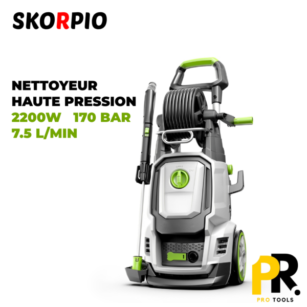 NHP170BARSKORPIO.png NETTOYEUR HAUTE PRESSION 170BAR 2200W SKORPIO | LT707G-2200B جهاز التنظيف بالضغط العالي