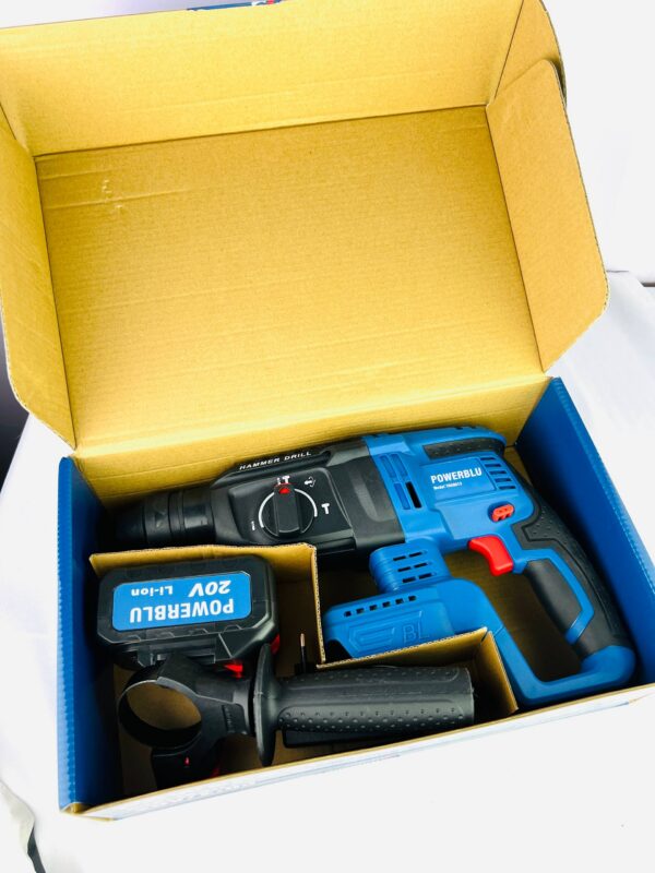 MARTEAU PERFORATEUR 20V 4.0AH 2.0J 20MM POWERBLUE | YAE6016 مطرقة ثقب وحفر لاسلكية