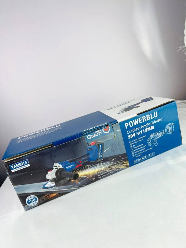 TRONCONNEUSE MEULEUSE ANGULAIRE A BATTERIE 115MM 20V 4.0AH POWERBLU | YAE6152 الة تقطيع ببطارية