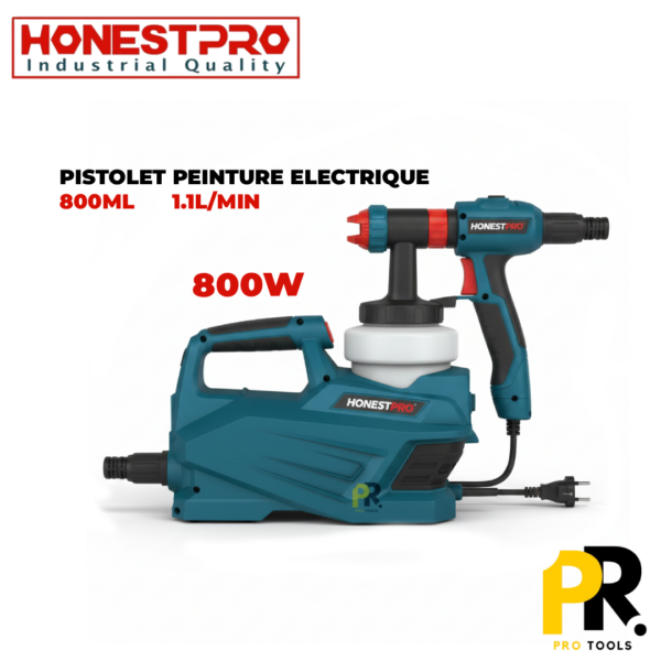 PISTOLETPEINTUREELECTRIQUE800W800ML1.1L_MINHONESTPRO_TAE11141PROTOOLS.png PISTOLET PEINTURE ELECTRIQUE 800W 800ML 1.1L/MIN HONESTPRO | TAE1114 جهاز الطلاء الكهربائي