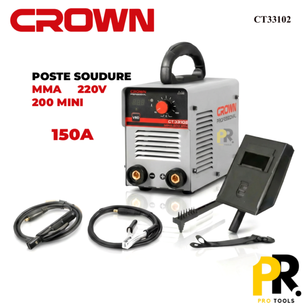 POSTE SOUDURE 220V 150A MMA CROWN | CT33102 جهاز التلحيم