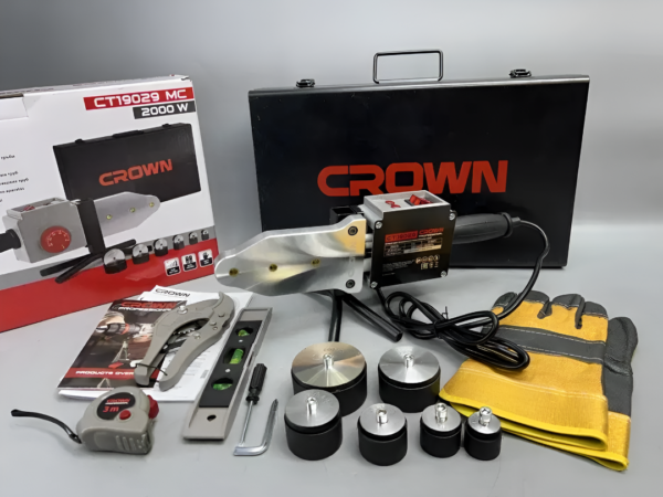 PPR-CROWN-2000W-2.png SOUDEUSE TUBE PPR 2000W 20-63MM 0-300C CROWN | CT19029 آلة لحام الأنابيب