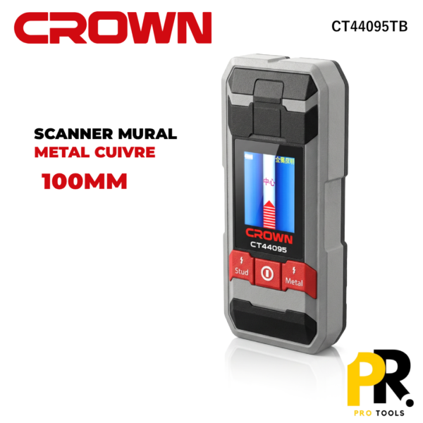 SCANNERMURALMETALCUIVRE100MMCROWN_CT44095TB1PROTOOLS.png SCANNER MURAL METAL CUIVRE 100 MM CROWN | CT44095TB جهاز تحديد المواد داخل الجدران