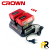 SCIE A CHAINE BATTERIE 16'POUCE 400MM 40V 4.0AH CROWN | CT29048XS-C4 منشار الخشب