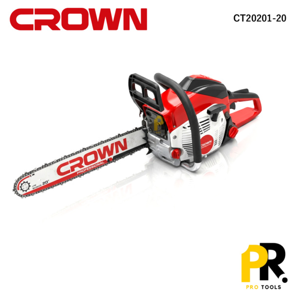 SCIE A CHAINE ESSENCE 20P 51CM 3000W CROWN | CT20201-20 منشار الخشب بالبنزين