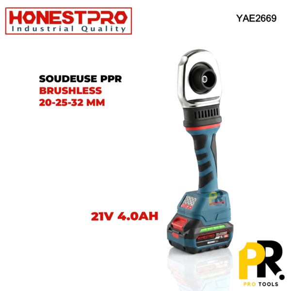 SOUDEUSE PPR A BATTERIE 21V 4.0AH BRUSHLESS HONESTPRO | YAE2669 ماكينة لحام أنابيب