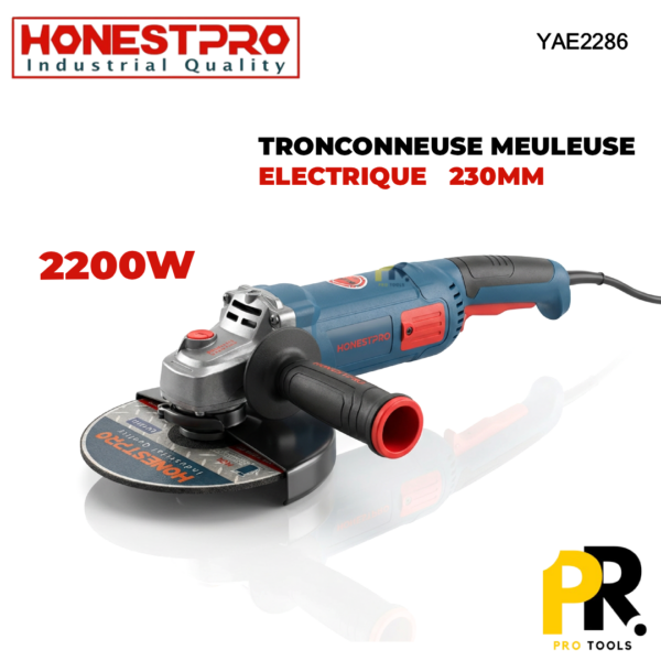 TRONCONNEUSE MEULEUSE ELECTRIQUE 2200W 230MM HONESTPRO | YAE2286 آلة التقطيع