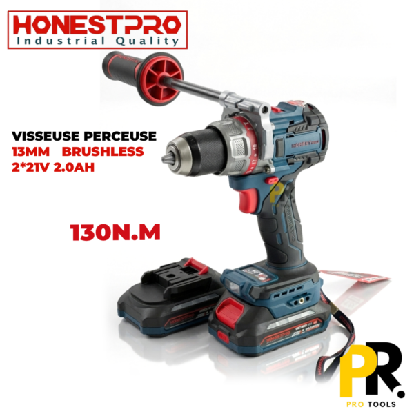 VISSEUSEPERCEUSE21V2.0AH130N.MHONESTPRO_YAE61621PROTOOLS.png VISSEUSE PERCEUSE 21V 2.0AH 130N.M HONESTPRO | YAE6162 الة فك البراغي