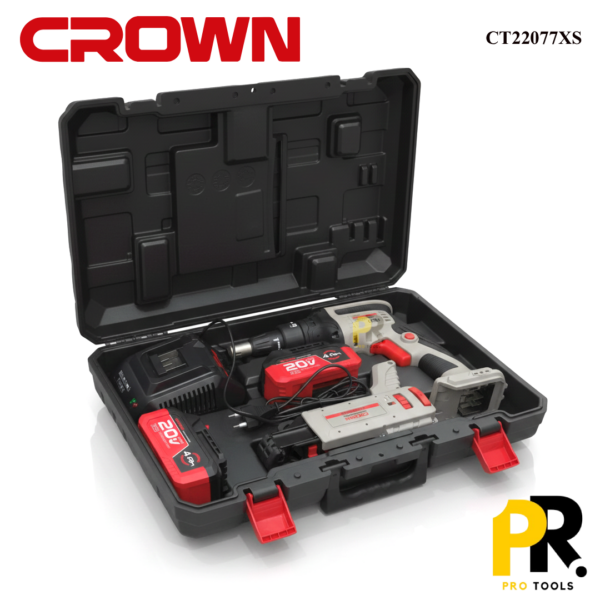 VISSEUSE PLAQUISTE AUTOMATIQUE 20V 4.0AH 30 N.M BRUSHLESS CROWN | CT22077XS مفك براغي للجبس