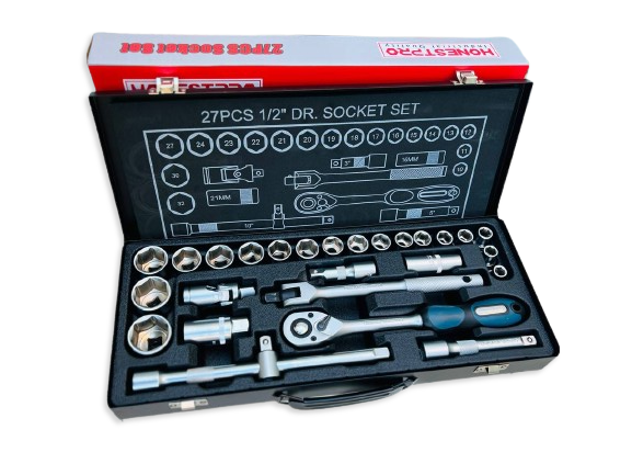 CAISSE DOUILLES 1/2 27PCS HONESTPRO | YAD1302   علبة مفاتيح