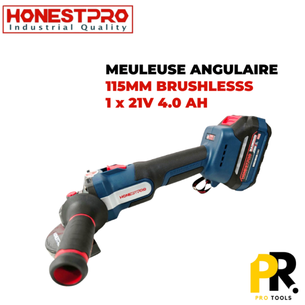 TROUNCONNEUSE MEULEUSE ANGULAIRE A BATTERIE 115MM 21V HONESTPRO | YAE6115  الة تقطيع ببطارية