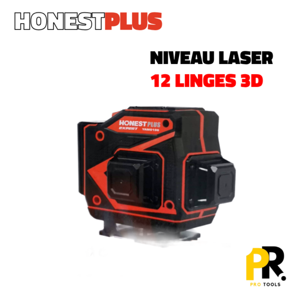 NIVEAU LASER 12 LIGNES 3D HONESTPLUS YAM0196 خط مستوى الليزر ثلاثي الأبعاد