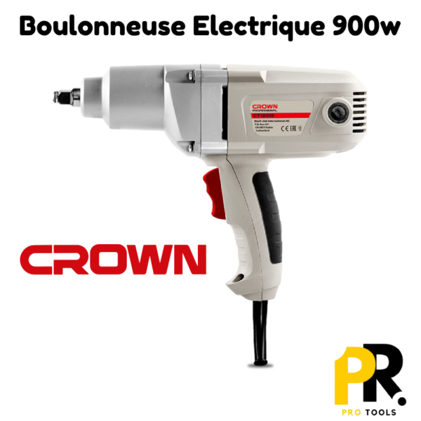 CLE A CHOC BOULONNEUSE ELECTRIQUE 900W 320NM 1/2" CROWN CT12018 مفك براغي بالصدم