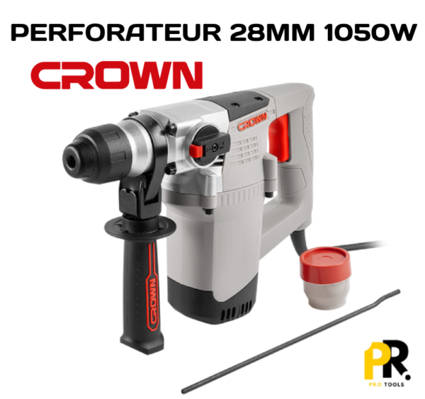 MARTEAU PERFORATEUR 28MM 1050W CROWN CT18187 آلة الحفر الكهربائية