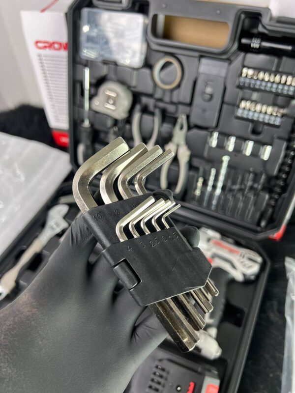 KIT VISSEUSE PERCEUSE 20V 2.0AH 50PCS CROWN | CT21102H-2-50 علبة أدوات