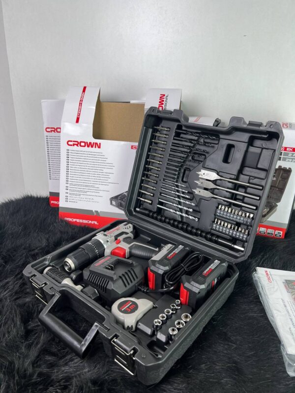 photo_5798399218073847991_y.jpg KIT VISSEUSE PERCEUSE 20V 2.0AH 62PCS CROWN | CT21102H-2-62 علبة أدوات
