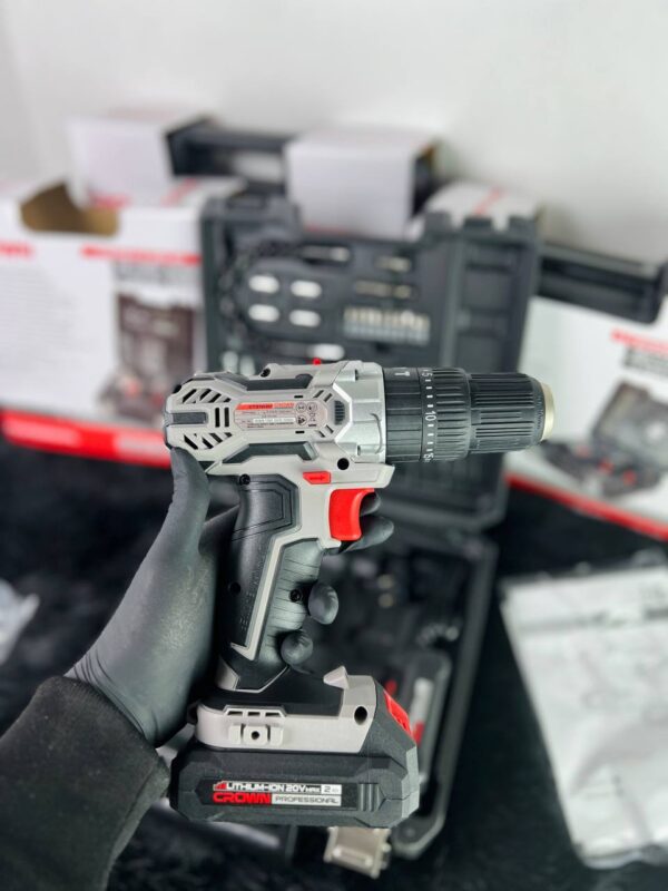 KIT VISSEUSE PERCEUSE 20V 2.0AH 50PCS CROWN | CT21102H-2-50 علبة أدوات