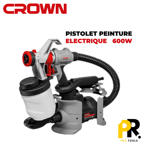 PISTOLET DE PEINTURE ELECTRIQUE 600W 2.5MM CROWN | CT31014 جهاز الطلاء الكهربائي