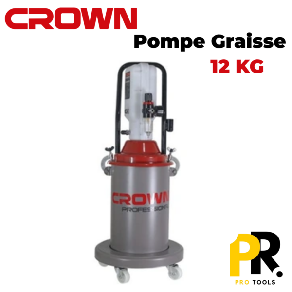 POMPE GRAISSE 12KG CROWN | CT38097 مضخة التشحيم بالنفس