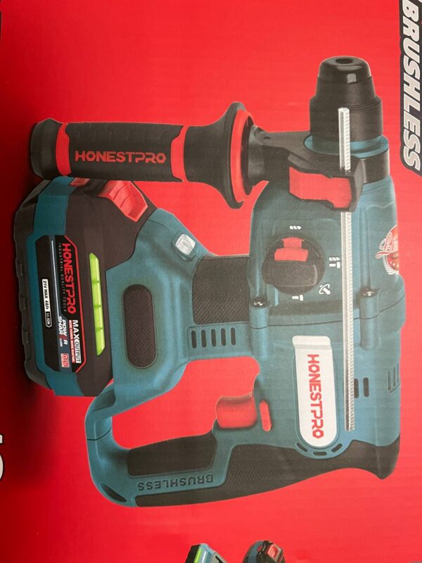 yae6116-box.jpg MARTEAU PERFORATEUR A BATTERIE 21V BRUSHLESS HONESTPRO | YAE6116 مطرقة ثقب وحفر لاسلكية